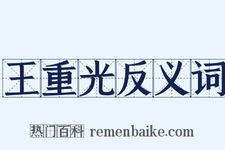 王重光反义词是什么意思的图片